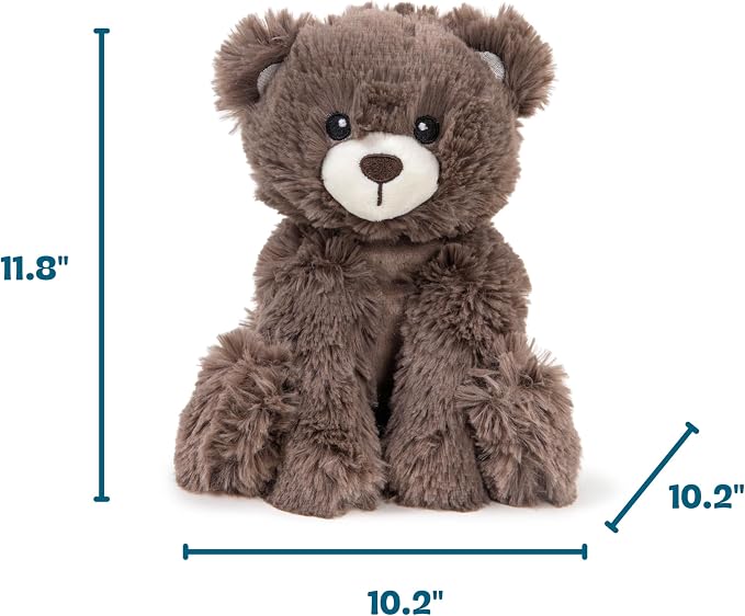 Calming Plush Dog Toy with Squeaker, Ultra-Soft Floppy Cuddle Companion, Lavender Scented, Bear, Large, 11.8”