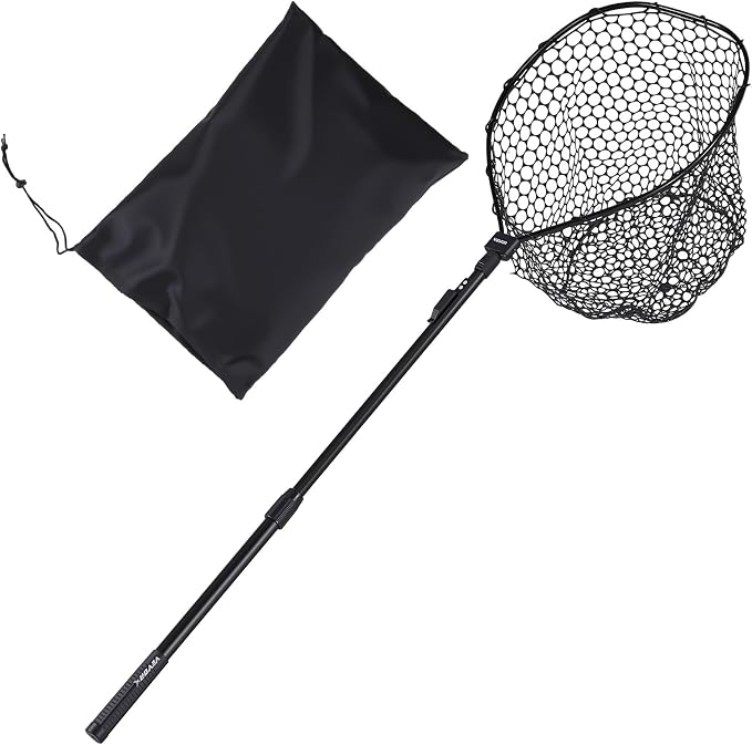 VEVOR Fishing Net, Landing Nets with Telescopic Handle Lightweight and Stronger Fish Gear, Durable and Fish-Friendly, for Kayak, Boat, Bank, Pond