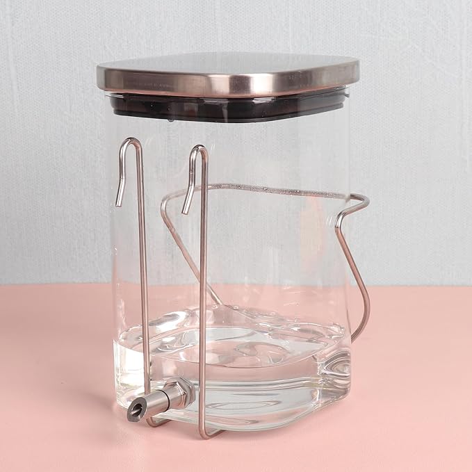 Rabbit Water Bottle, Guinea Pig No Drip Glass Water Dispenser Hanging on The Cage, Suitable for Ferrets, Hamsters, Guinea Pigs, Rats, Chinchillas