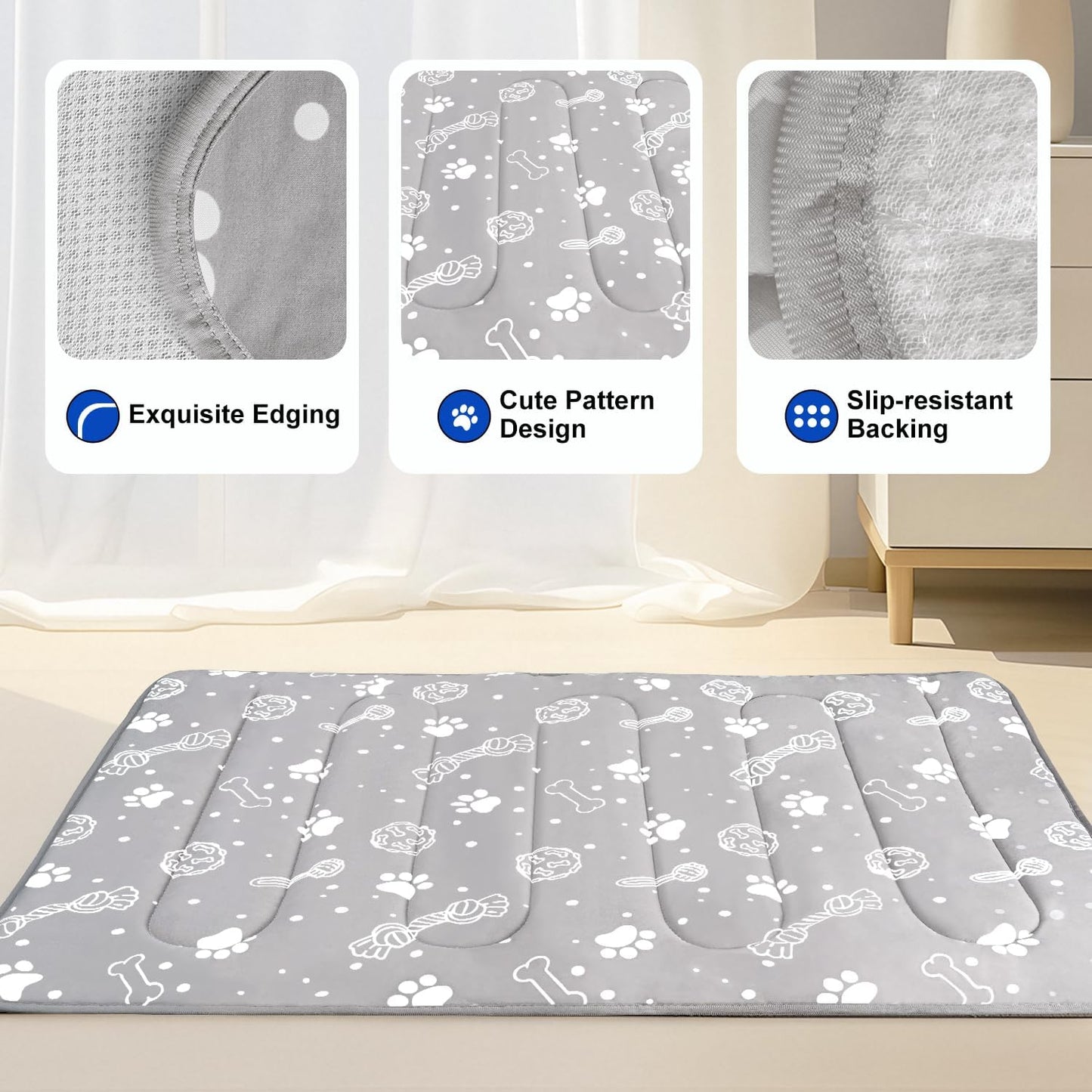 MH MYLUNE HOME Upgrade Cooling Mat for Pets,30”x20” 300g Reinforced Padding & Arc-Chill Fiber, Heat-Absorbing Color-Changing Pet Pad, Foldable Summer Bed