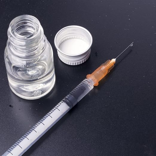 15 Pack 1ml 25Ga Plastic Syringe with Measurement for Scientific Labs and Industrial Dispensing, Disposable Individually Wrapped (15, 1ml 25Ga)