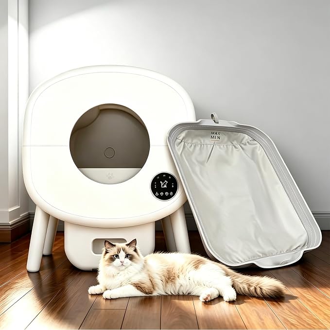 2-Pack Waterproof Pad for Self Cleaning Litter Box, Washable Removable Cat Litter Box Pads, Leak-Proof Replacement Liner Accessories