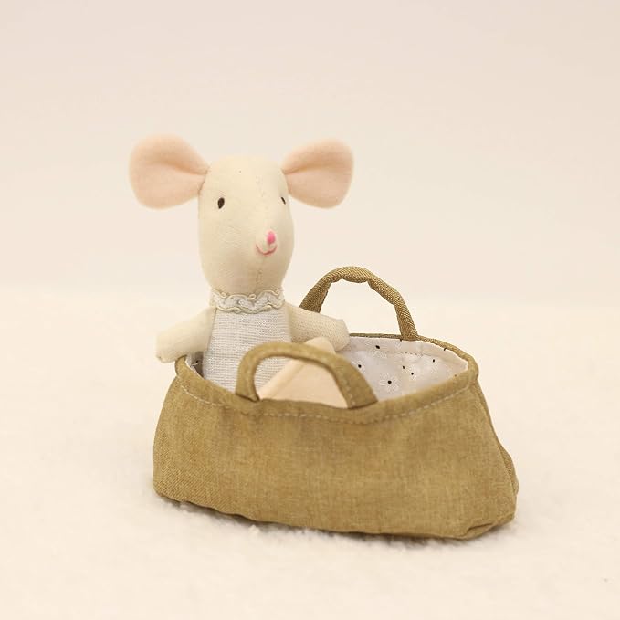 mousemic Mouse Family Dolls Stuffed Animal Toy Birthday Gift Mini Plush Toy Gray