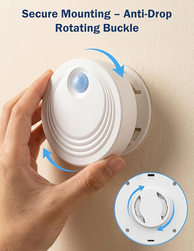 Rechargeable Cat Litter Deodorizer for Pets, 99.9% Odor Eliminator for Litter Box, Pet Bed, Toilet, with 24/7 Auto Mode with Motion Detection, Ultra Quiet, No Filter Needed (White)