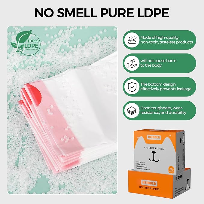 Drawstring Cat Litter Box Liners 100 Pack-Robot Litter Liner Bags for Robot 3 and 4 Cleanpethome/PETKIT PuraX PuraMax Self-cleaning Cat Litter Box Bag Heavy Duty Litter Box Robot Waste Bags