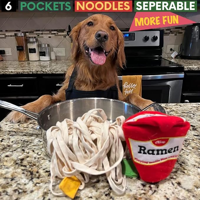 CHEWFFON Dog Toys, Dog Puzzle Toys Ramen & Snuffle Dog Toy,Hide and Seek Dog Toys Potato Chips