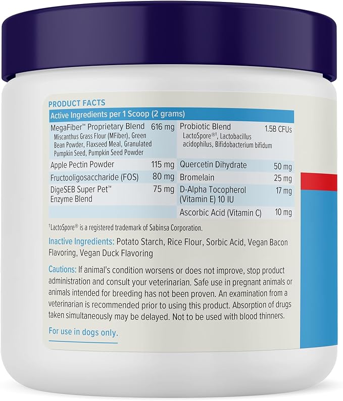 Vetnique Glandex for Dogs Anal Gland Powder, Support for Scooting & Fishy Odor, Boot the Scoot Fiber Supplement, Pumpkin Powder & Probiotics for Dogs with Digestive Enzymes