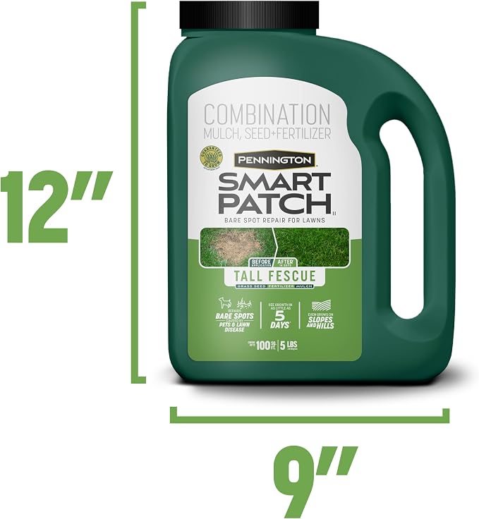 Pennington Smart Patch Tall Fescue Mix Jug 5 lb (Pack of 4)