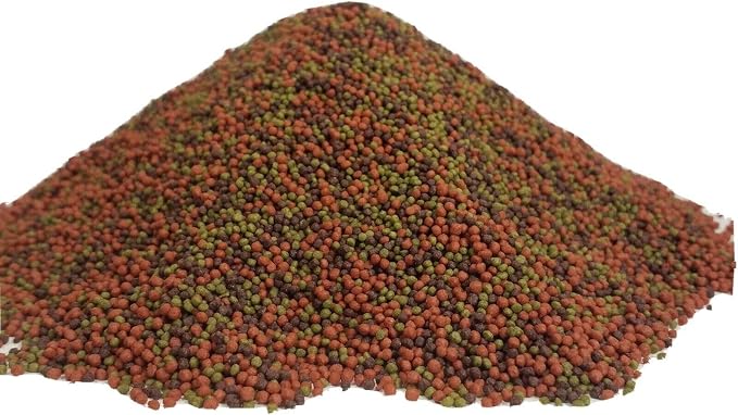 1mm Ultra 3-Type Mix California Blackworm, Intense Red Coloring & Green GRO Floating Pellets All Cichlids, Tropical Fish and All Koi & Pond Fish - 8-lbs