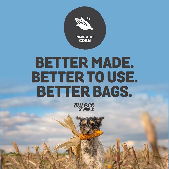 MyEcoWorld® Compostable Pet Poop Bags - Made with Corn and Other Certified Compostable Materials - 720 Bags - 48 Roll - Extra Strong - Leak Proof - Unscented - Easy to Open
