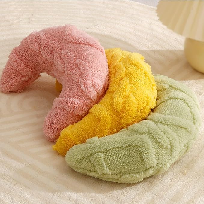 Little Pillow for Cats Puppies Ultra Soft Warm Fluffy Pet Calming Macaron Color Toy Half Donut Cuddler for Joint Relief Sleeping Improve Machine Washable-Green