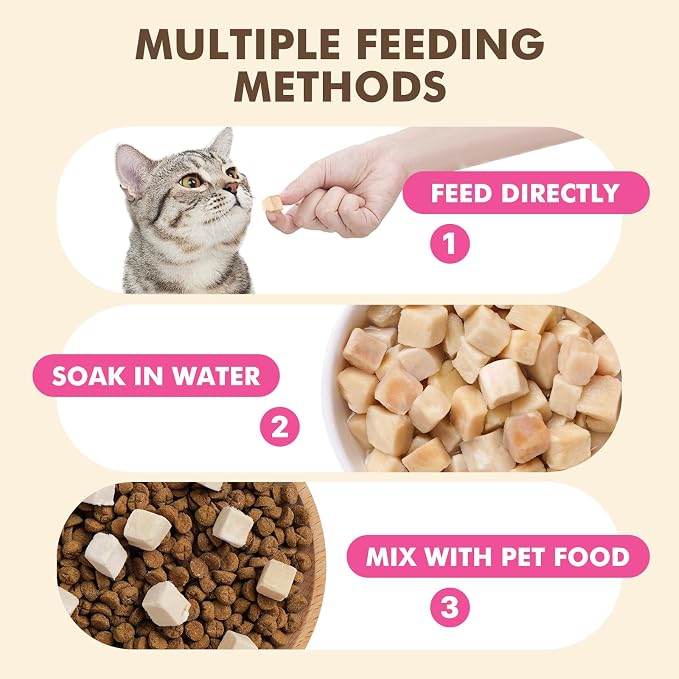 Freeze Dried Dog & Cat Treats – Single Ingredient Chicken Breast, High Protein Training Treats & Food Topper, 11.3 oz