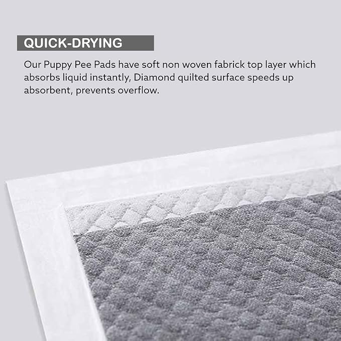 FPN Puppy Pads for Dogs Charcoal | Disposable Pee Pads for Puppies & Small Dogs | Pet Training Pads for Potty Training, Small Dog Pee Pads, Puppy Pads Bulk (25, 24x36 Inch)