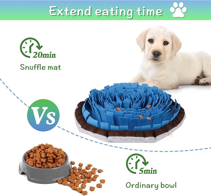 2-Pack Snuffle Mat for Dogs, Adjustable Size Encourages Natural Foraging Skills for Cat and Rabbit or Other Pet