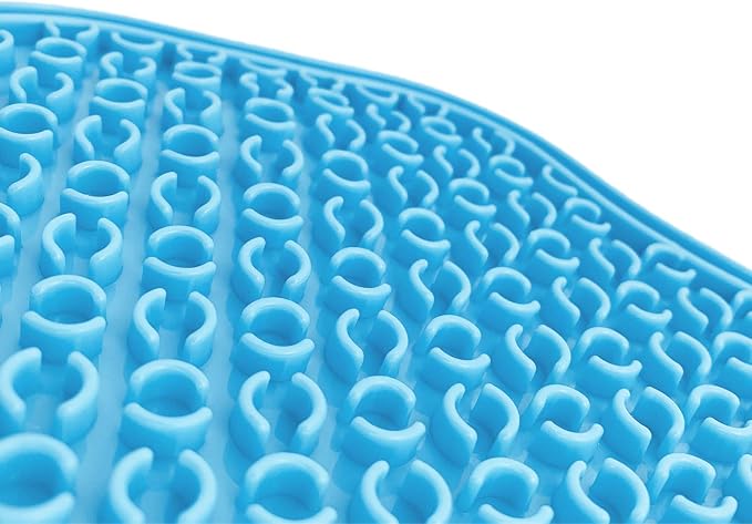 PetDreamHouse PAW 2-in-1 Slow Feeder Interactive Bowl and Removable Lick Mat Pad for Dogs, Puppies or Cats Plate Food Treats Controls Fast Eating Anti Bloating - Blue