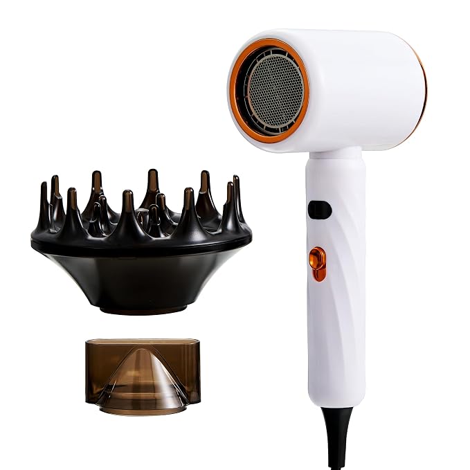 Portable Dog Hair Dryer Brush – 2-in-1 Warm Air Blower & Slicker Brush for Cats & Small Dogs – Adjustable Heat, Overheat Protection – Lightweight Grooming Tool for Home & Travel