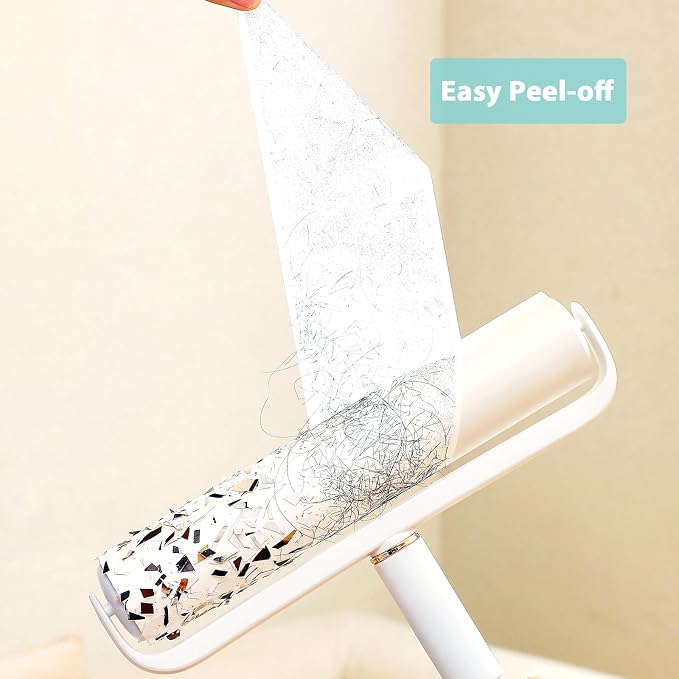 Floor Lint Roller Refills 9.45 inch Pet Hair Sticky Roller Refills for 9.4 inch to 9.5 inch Large Lint Rollers, Great Value Bulk Pack of 10 Rolls Extra Sticky 600 Sheets Total