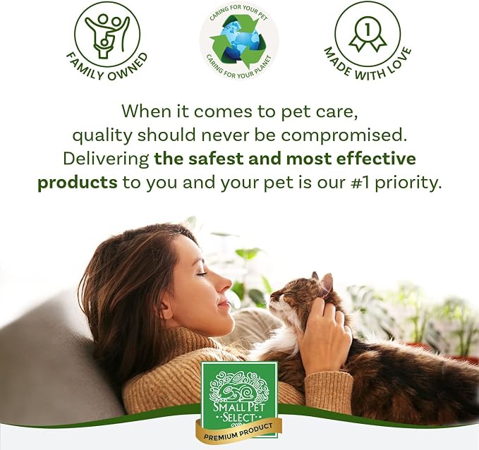 Small Pet Select Pelleted Pine Cat Litter, Kitty Litter, Non Clumping Pellets for Cats, for Use with Sifting Litter Box, Non Tracking, Low Dust, Made in USA, 40lb