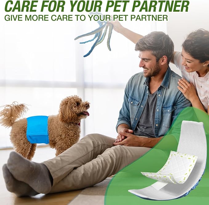 Jollywoods Dog Diaper Liners 150Pcs, Disposable Diapers Inserts for Male & Female Dogs, Booster Pads Fit Reusable Dog Belly Bands, Male Wraps and Period Diapers, Super Absorbent Leakproof Regular