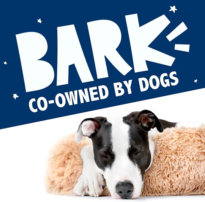 Barkbox Dog Bed Memory Foam Donut Cuddler - Calming Orthopedic Joint Relief Fur Crate Lounger for Pets, Machine Washable + Removable Cover, Waterproof Lining, Includes Toy - Larger Pets - 65lbs