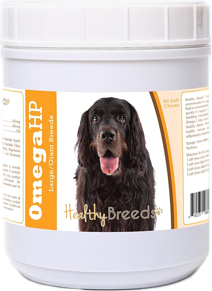 Healthy Breeds Gordon Setter Omega HP Fatty Acid Skin and Coat Support Soft Chews 90 Count