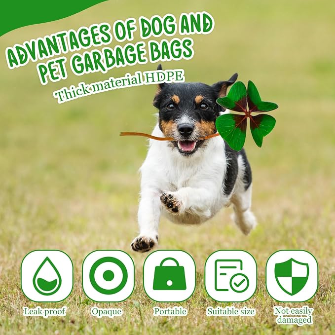 Ireer 20 Count 2000 Pcs Dog Bags Bulk, Cute Pet Waste Bags Bulk Poop Leakproof Easy Single Pull for Dog Waste Station Fit Hang Hole Dispenser Pet Home Outdoor