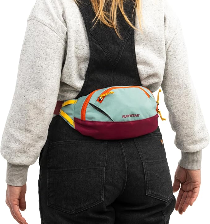 Ruffwear, Home Trail Hip Pack, Dog Walking Fanny Pack Crossbody with Adjustable Belt, Treat Pouch, Poop Bag Holder, Phone Pocket, Hands-Free for Training, Hiking, Running, Travel, River Rock Green