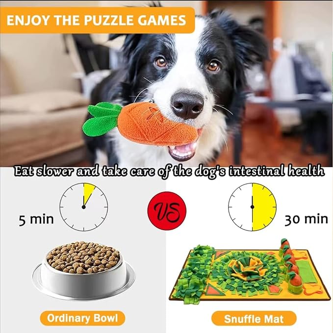Large Snuffle Mat for Dogs,31''x19'',Interactive Puzzle Dog Sniff Mat,Slow Feeder Dog Puzzle Toys for Training & Mental Stimulation,Easy to Clean,Durable Digging Toys for Small Medium & Large Dogs
