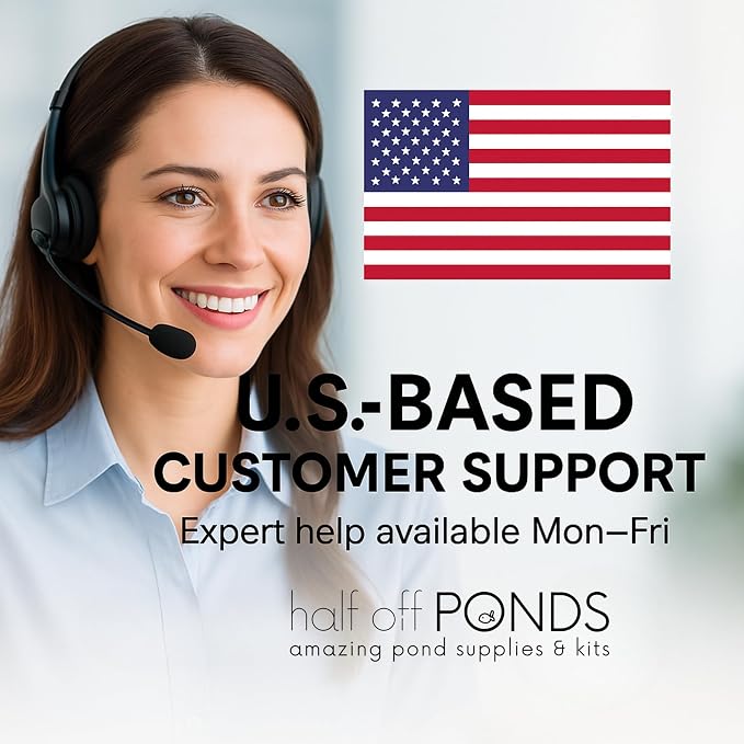 Half Off Ponds CleanSweep 1400 Pond Vacuum with a 13' Intake Suction Hose, 4 Extension Tubes, 3 Vacuum Nozzles, a 6.5 Foot Output Hose, and a Debris Collection Bag | 13 ft intake hose, 6.5 ft output hose, 4 extension tubes, 3 nozzles, Debris collection...