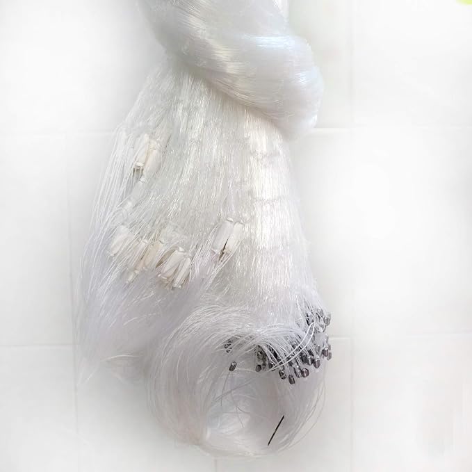 Fishing Net Gill Net 100m x 3m 4x4cm Mesh 0.20mm Twine | Ready-to-use single-layer gill net with float and sinker line