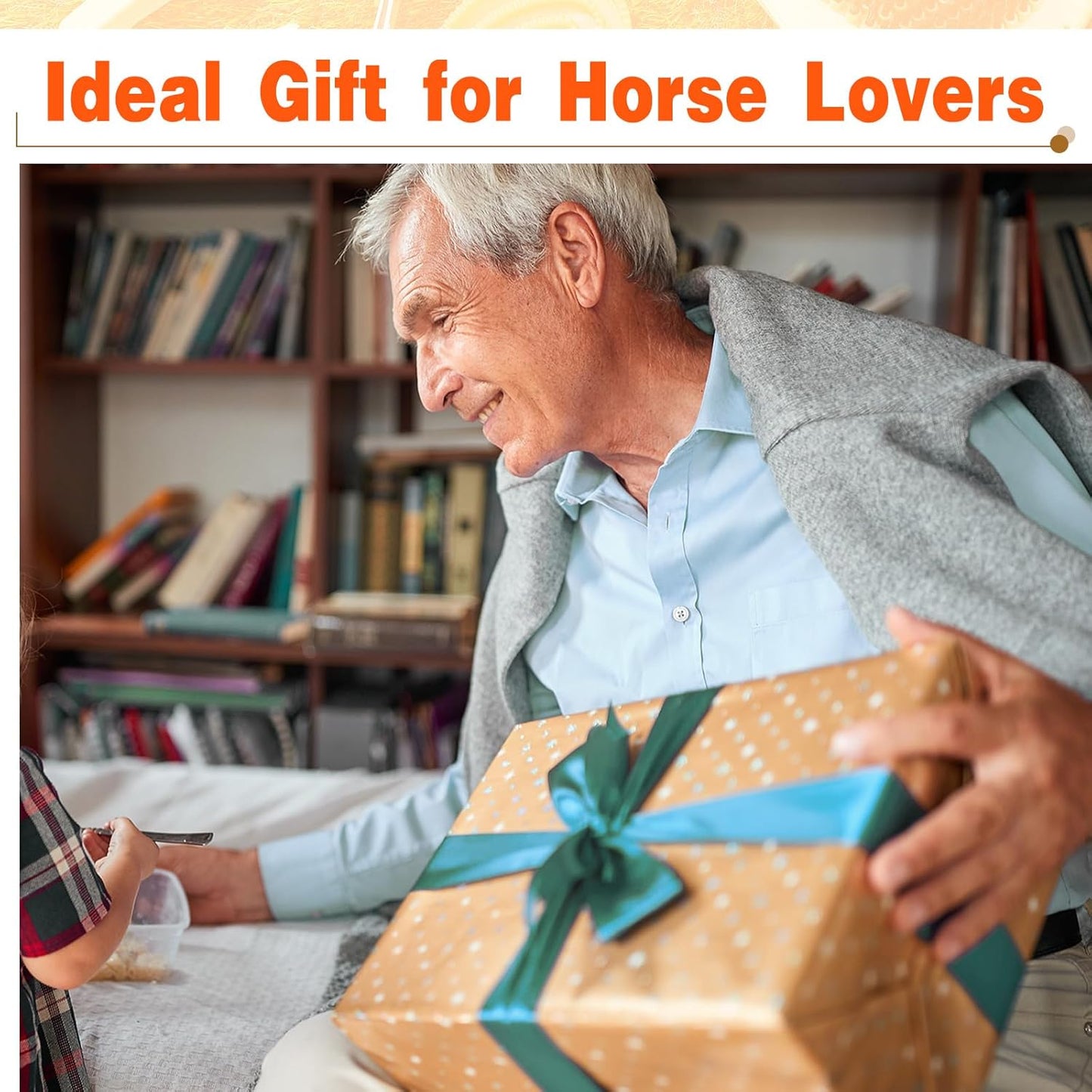 Abbylike 12 Pieces Horse Grooming Kit Racing Festival Tack Room Supplies Horse Brush Sets Equine Care Cleaning Kit Shedding Grooming Massaging Tools(Orange)