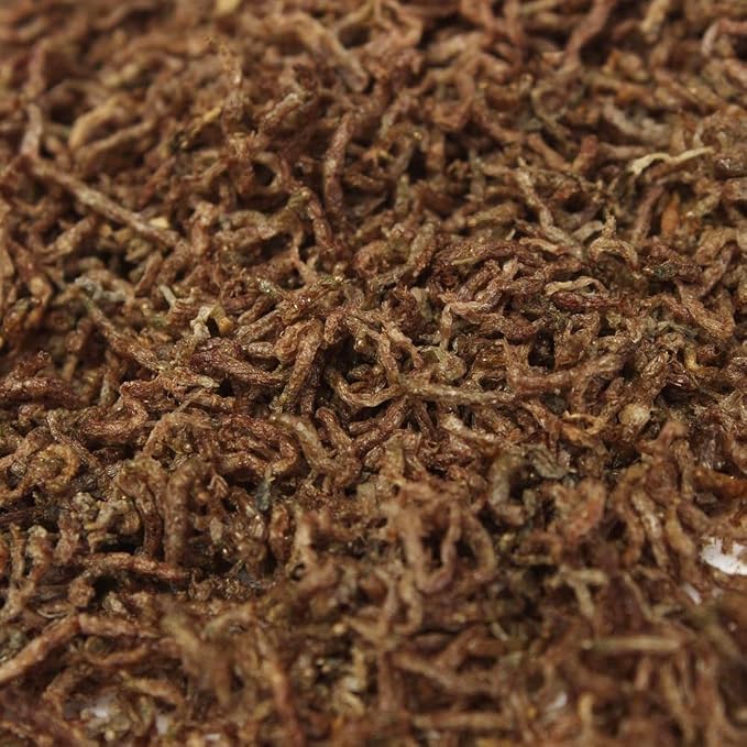 Bloodworms, Freeze Dried Fresh Grade A Floating Bloodworms for All Tropical Fish, Bettas, Discus, Cichlids, Community Fish, Turtles, Carnivores. Shipped from Calif...1/2-lb