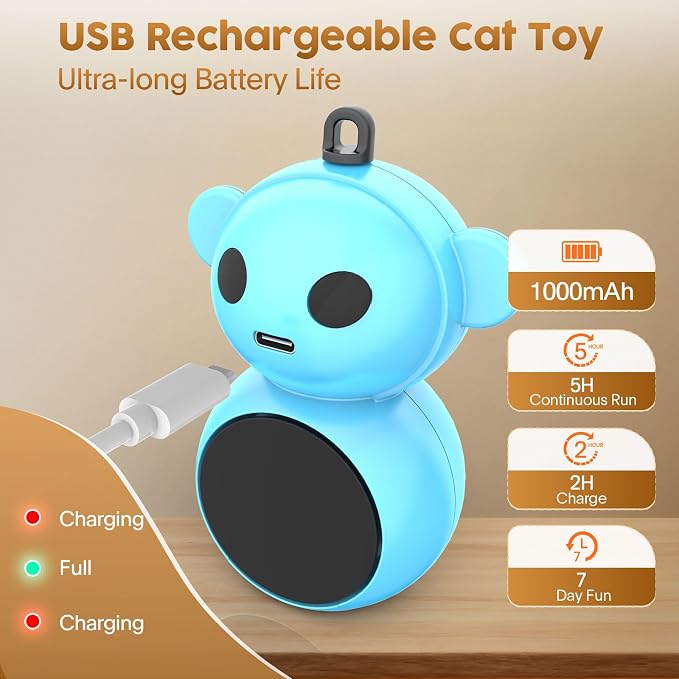 Interactive Cat Toys for Indoor Cats: 2-in-1 Laser Pointer Cat Toy with Automatic Flying Bird & Mouse Wand, Adjustable Speed USB Rechargeable Doorway Hanging Toy for Bored Kittens and Adult Cats