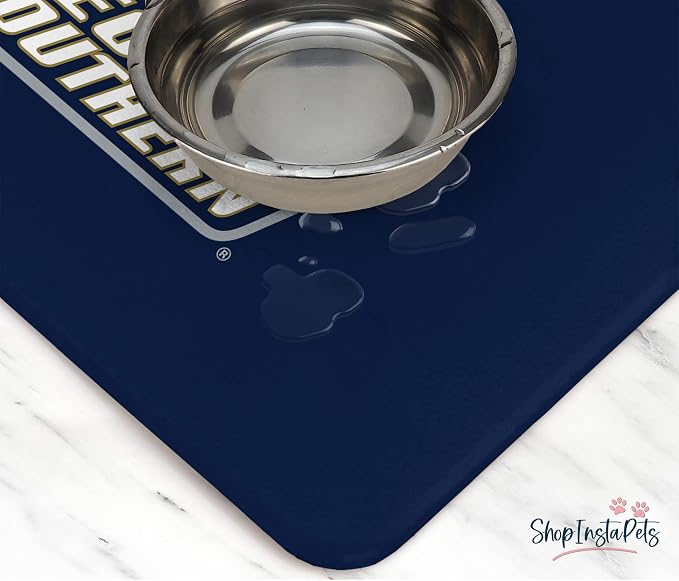 Georgia Southern Eagles Officially Licensed Food and Water Mat for Dogs and Cats | 18" x 29" | Non-Slip | Water-Proof