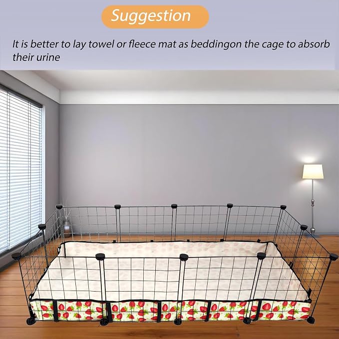 Guinea Pig Cage Liner,Washable Waterproof Oxford Cloth Cage Liners for Small Animals,Hamster Chinchilla Hedgehog Rabbit and Other Small Animals Not Include Cage(28x56 inches)