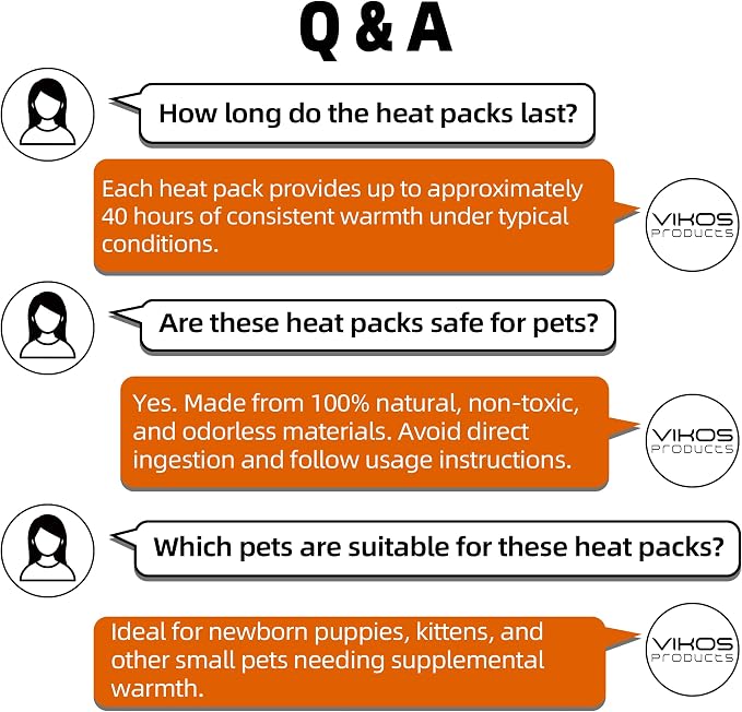 30-Pack Disposable Heat Packs for Newborn Puppies & Small Pets, Portable Puppy Warmers for Crates, Travel & Anxiety Relief, No Electricity Needed, Provides Up to 40 Hours of Safe Odorless Warmth