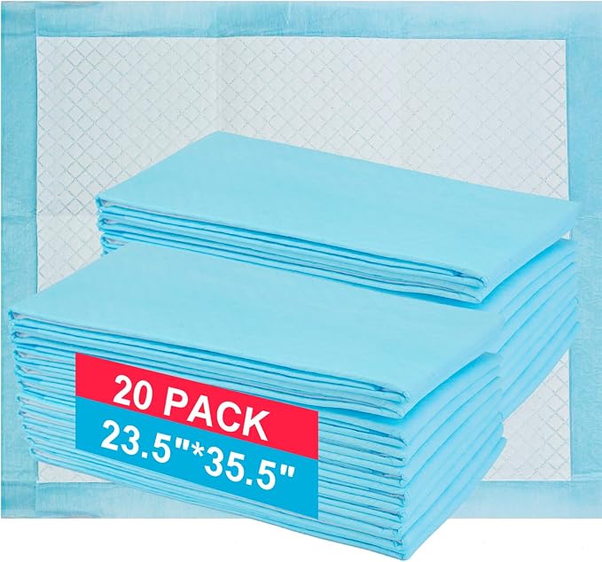 Dog and Puppy Training Pads, Disposable Dog Pee Pads (20, 23.5"*35.5"(60*90cm))