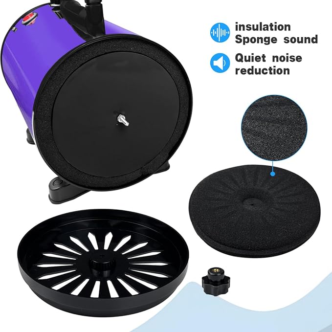 High Velocity Professional Dog Grooming Dryer,Adjustable Temperature and Speed Hair Dryer for Pets with 4 Nozzles Blue&Purple