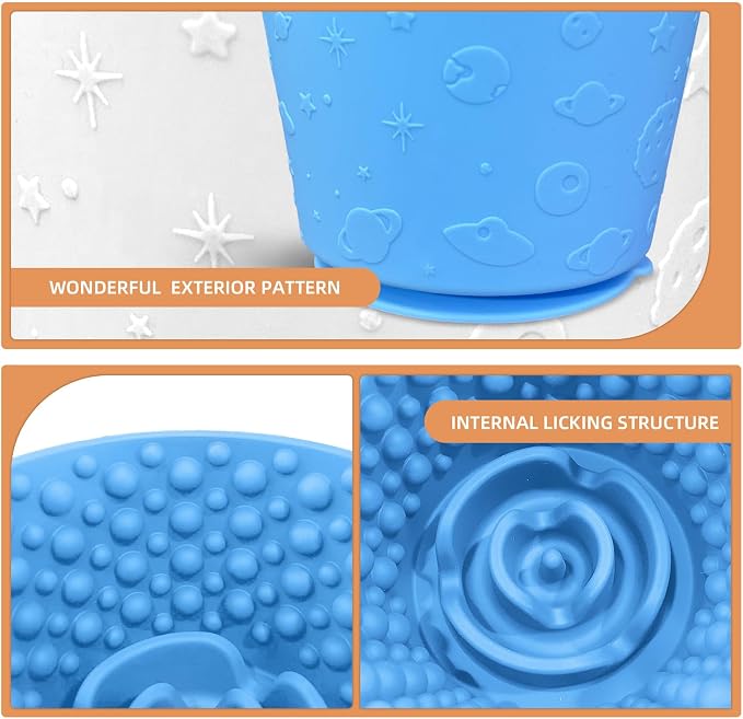 Dog Lick Bowl,Anxiety Relief Non-Slip Silicone Treat Bowl,Durable Anti-Choking Long-Lasting Enrichment Slow Feeder Licking Mat for Small Medium Large Breed,Freezable BPA Free Silicone Dishwasher Safe