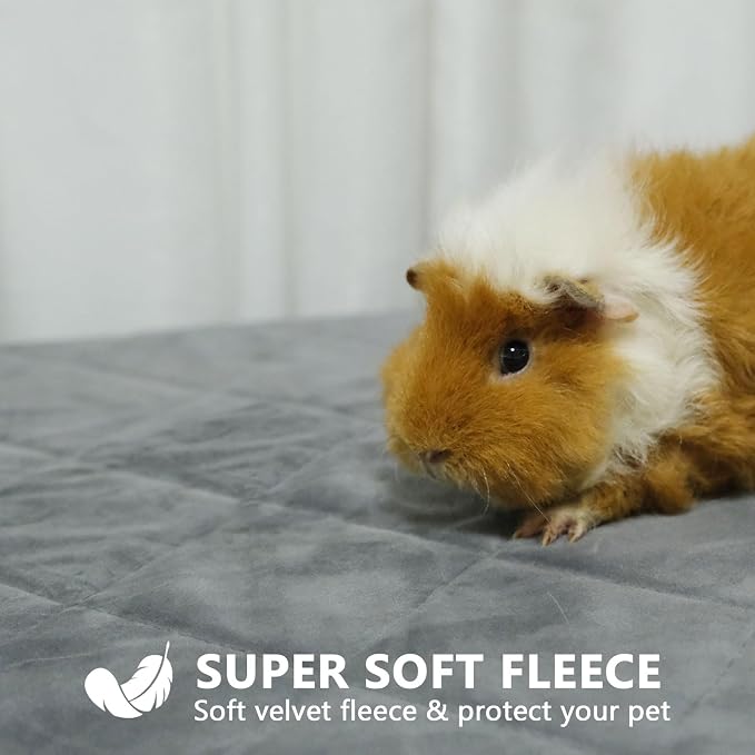 Guinea Pig Fleece Cage Liner, 24X36in 2Pack Guinea Pig Bedding for C&C 2X3 Cage , Super Absorbent & Odor Control & Washable & Reusable Guinea Pig Liner, Pee Pad Mat for Small Animal, Rabbit, Bunny