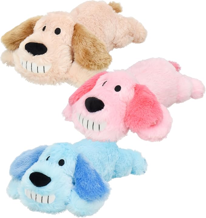 Multipet 16" Blue Loofa Love Heartbeart Comfort & Anxiety Relief Companion Item with Plastic Battery Powered Heartbeat Device That simulates Heartbeat to Soothe and Calm Pets.