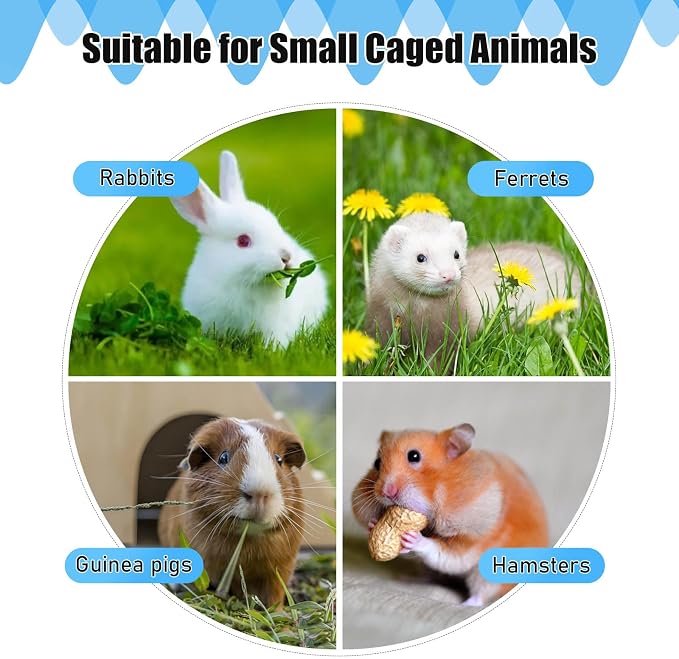 Automatic Rabbit Watering System, Rabbit Waterer Kit System Gravity Fed Include 24 Sets of Nipple Drinkers and 46 Feet of ID 5/16" Hose
