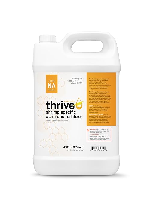 Thrive S Shrimp Specific All in One Aquarium Fertilizer – 4000ml Liquid Plant Food – Comprehensive nutrients – Aquarium Nutrition – Convenient to Use – Concentrated Aquarium Plant Fertilizer