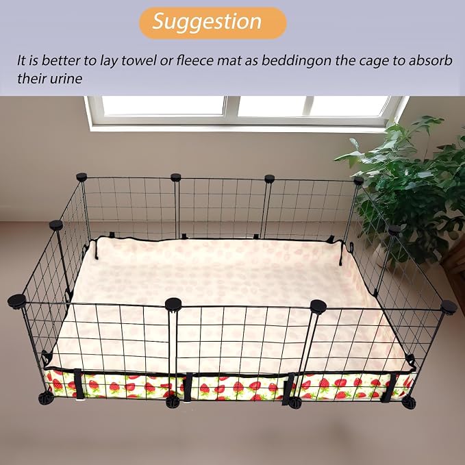 Guinea Pig Cage Liner,Washable Waterproof Oxford Cloth Cage Liners for Small Animals,Hamster Chinchilla Hedgehog Rabbit and Other Small Animals Not Include Cage(24x36 inches)