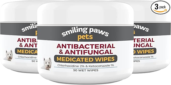 Smiling Paws Pets Wipe for Dogs & Cats - 50ct (3 Pack)