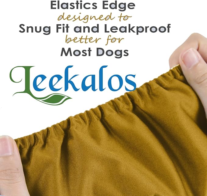 Leekalos Male Dog Diapers (3 Pack), High Absorbing Dog Belly Bands for Male Dogs, Washable Reusable Dog Male Wraps (Medium)