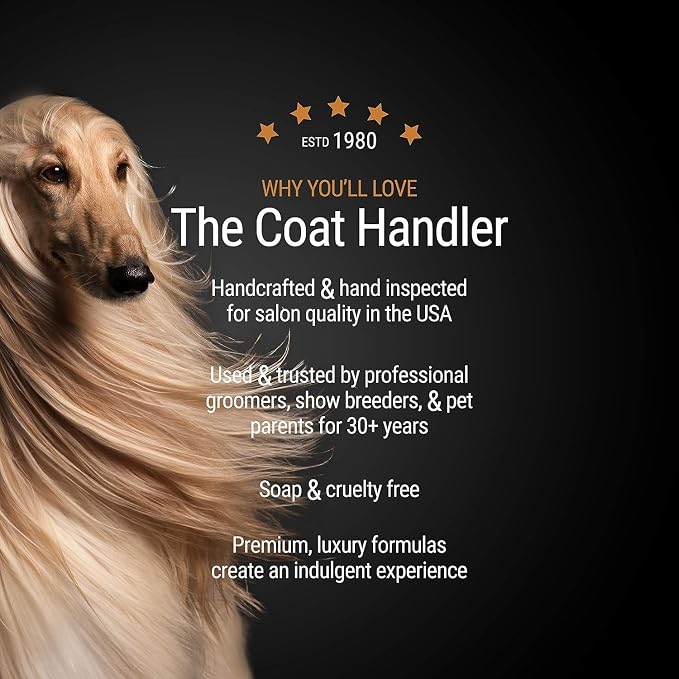 The Coat Handler Hypoallergenic Dog Shampoo - All Natural Ingredients, for Pets with Sensitive Skin, Hypoallergenic, 5 to 1 Concentration, Non-Scented (16 oz)