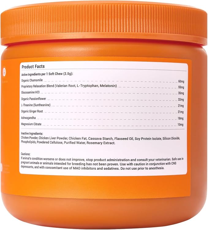 Dog Calming Chews - Calming Treats for Dogs for Separation Anxiety| Anxiety Relief for All Breeds, Puppies & Adult Dogs, Bacon Flavor, 120 Count
