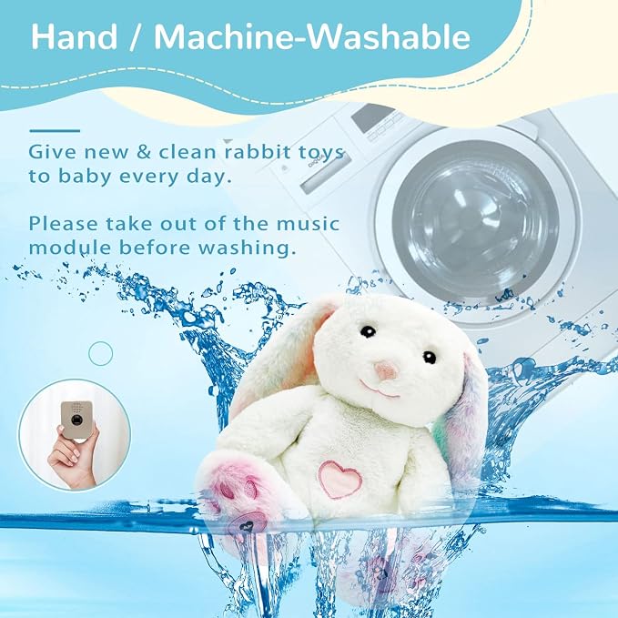 DEARBABY Baby Sleep Soother, Sound Machine,Noise Machine,Baby Shower Gifts Auto Off Timer,Soothe Rabbit Help Kids Go to Sleep Faster