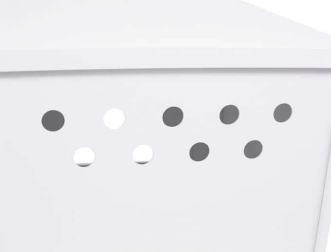 INTERNET'S BEST Decorative Cat House & Side Table, Nightstand, Pet Crate, Hidden Litter Box Enclosure, Multi-Functional Kitty Furniture, Hiding Spot, Wooden Cabinet for Cats, Kitten Home - White